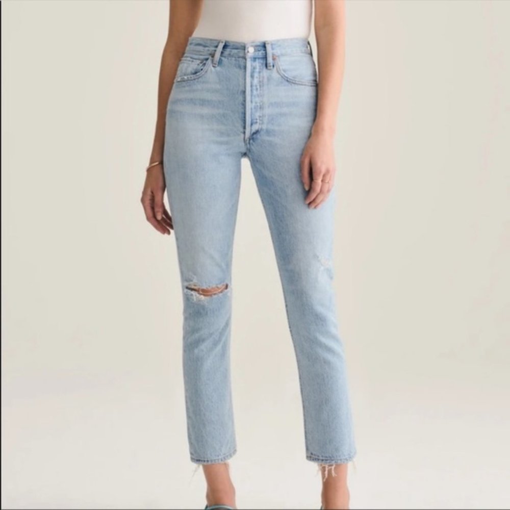AGOLDE Riley High Rise Straight Crop Jeans - Picture 2 of 4